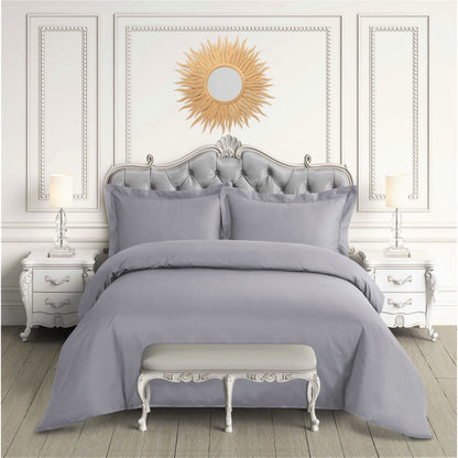 Housse de couette surdimensionnée en satin de coton égyptien 600 fils