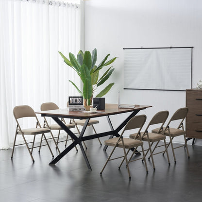 Chaises élégantes pliables en fer et PVC blanc pour congrès et expositions