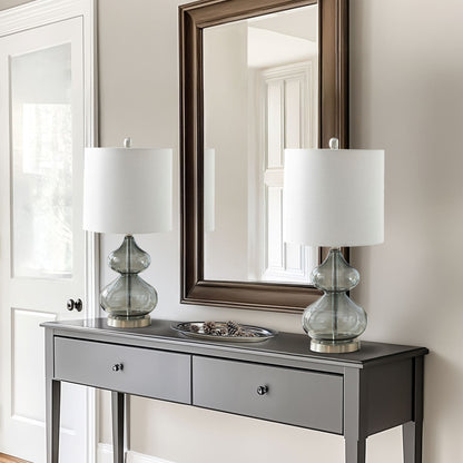 Lampe de table en verre en forme de gourde incurvée, lot de 2