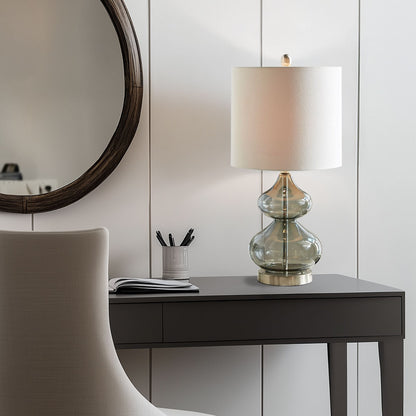 Lampe de table en verre en forme de gourde incurvée, lot de 2