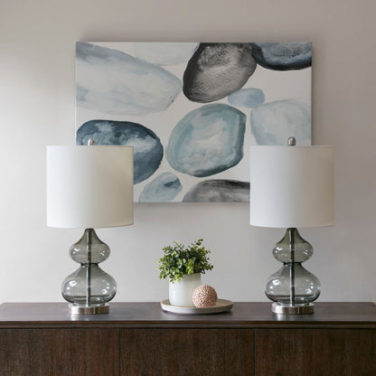 Lampe de table en verre en forme de gourde incurvée, lot de 2