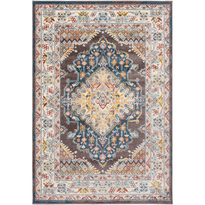 Tapis de sol Livabliss Elmas à médaillon persan traditionnel