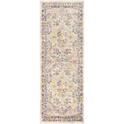 Tapis de sol Livabliss Elmas à médaillon persan traditionnel