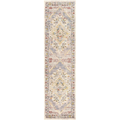 Tapis de sol Livabliss Elmas à médaillon persan traditionnel