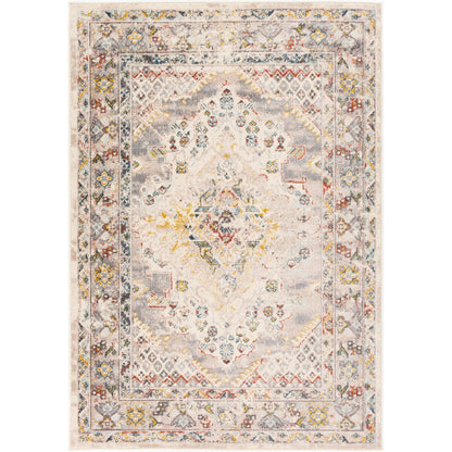 Tapis de sol Livabliss Elmas à médaillon persan traditionnel