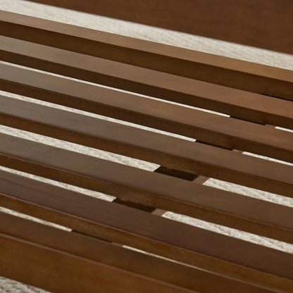 Banc à chaussures d'entrée, banc de rangement en tissu et bois massif, banc rembourré de 43 pouces pour salon et chambres