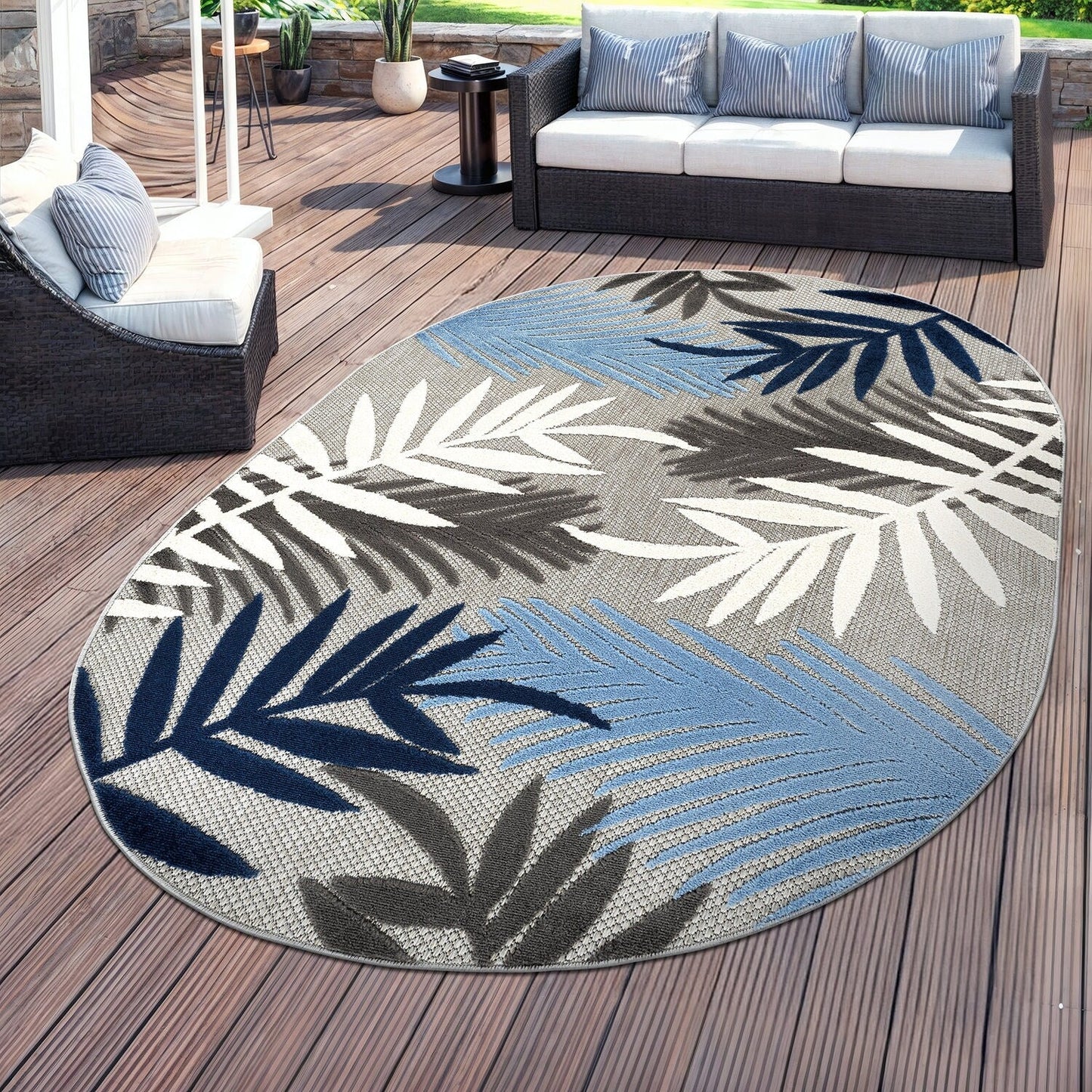 Tapis d'intérieur/extérieur Evora Palm Frond