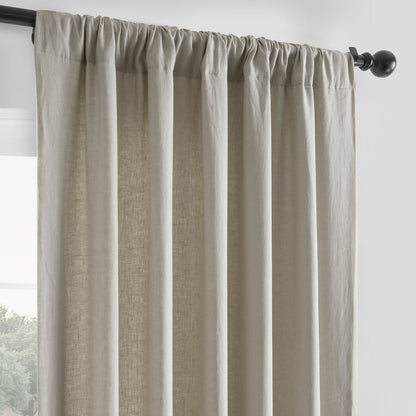 Rideaux occultants en lin français Exclusive Fabrics - Panneau élégant et luxueux (1 panneau)