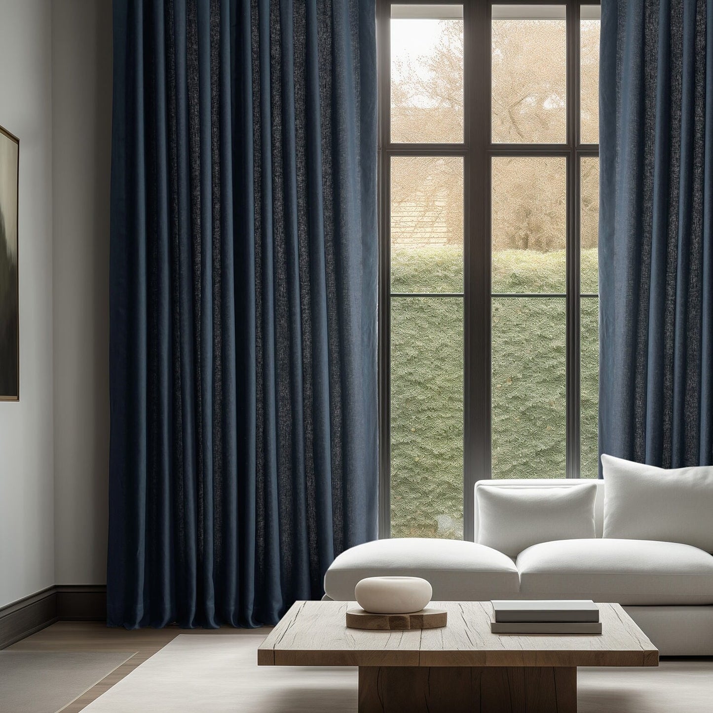 Rideaux occultants en lin français Exclusive Fabrics - Panneau élégant et luxueux (1 panneau)