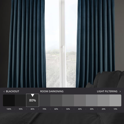 Rideau occultant extra large en velours peluche Heritage d'Exclusive Fabrics (1 panneau)