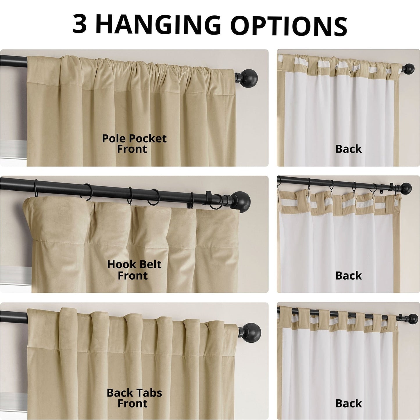 Rideaux occultants en velours peluche Heritage d'Exclusive Fabrics (1 panneau) - Rideaux en velours de luxe pour chambre et salon.