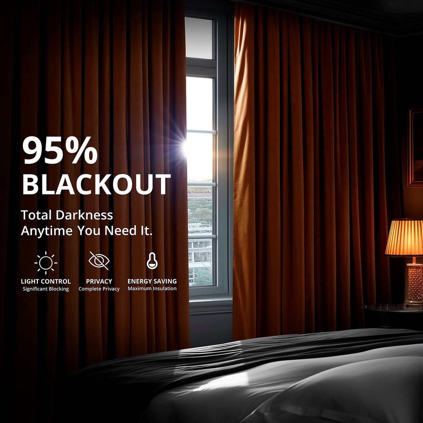 Rideau occultant en velours signature Exclusive Fabrics (1 panneau)