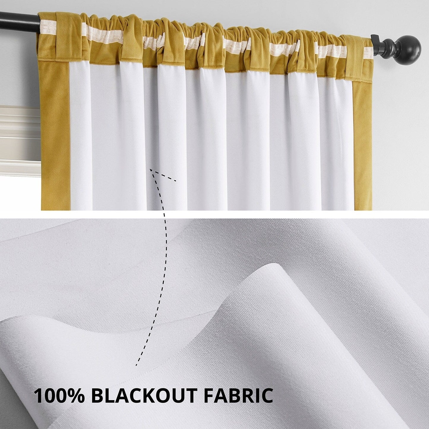 Rideau occultant en velours signature Exclusive Fabrics (1 panneau)