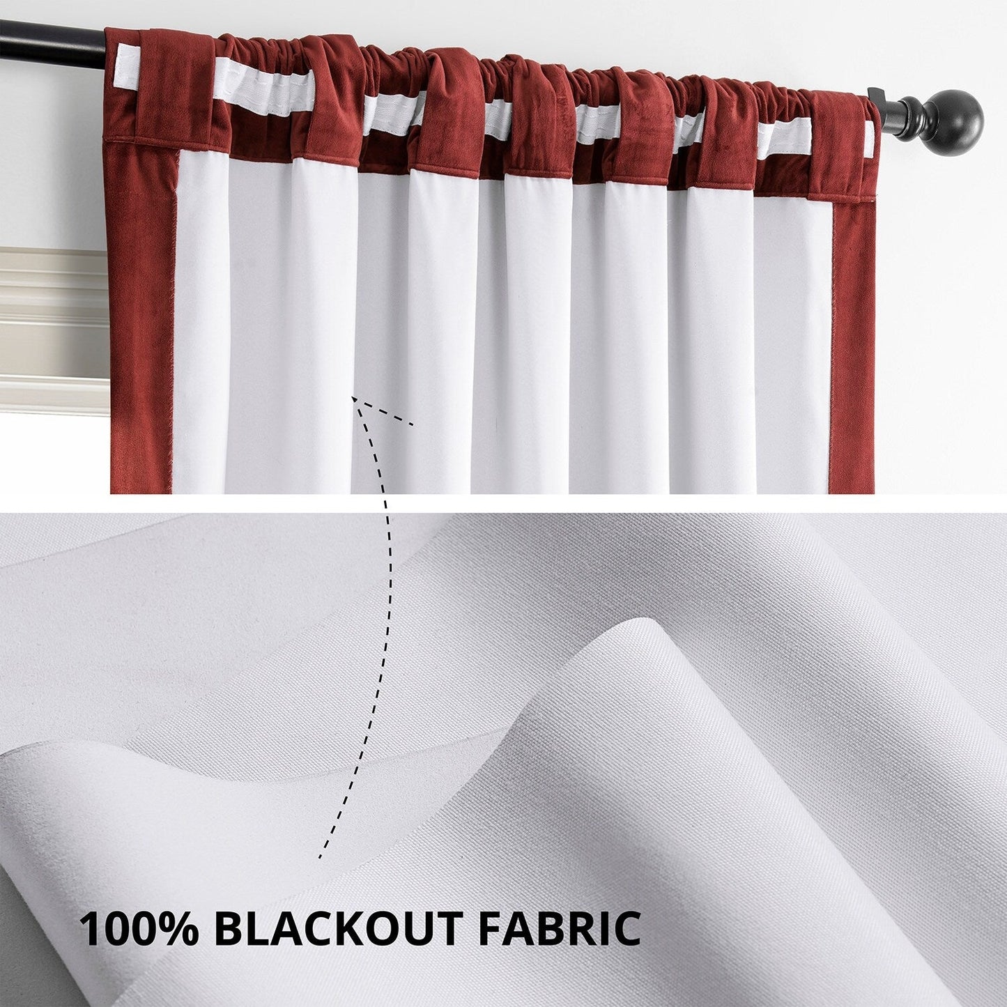 Rideau occultant en velours signature Exclusive Fabrics (1 panneau)