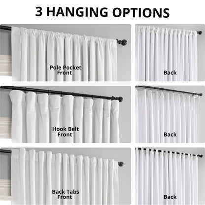 Rideaux occultants extra larges en velours Signature Exclusive Fabrics (1 panneau) - Luxueux rideaux occultants