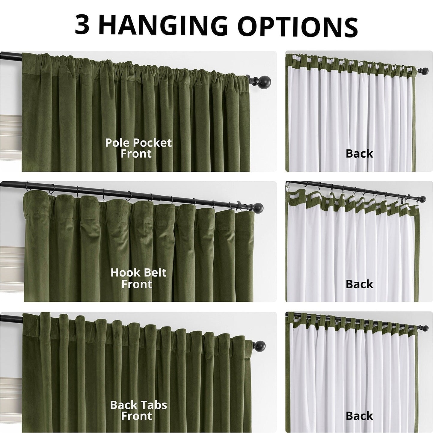 Rideaux occultants extra larges en velours Signature Exclusive Fabrics (1 panneau) - Luxueux rideaux occultants