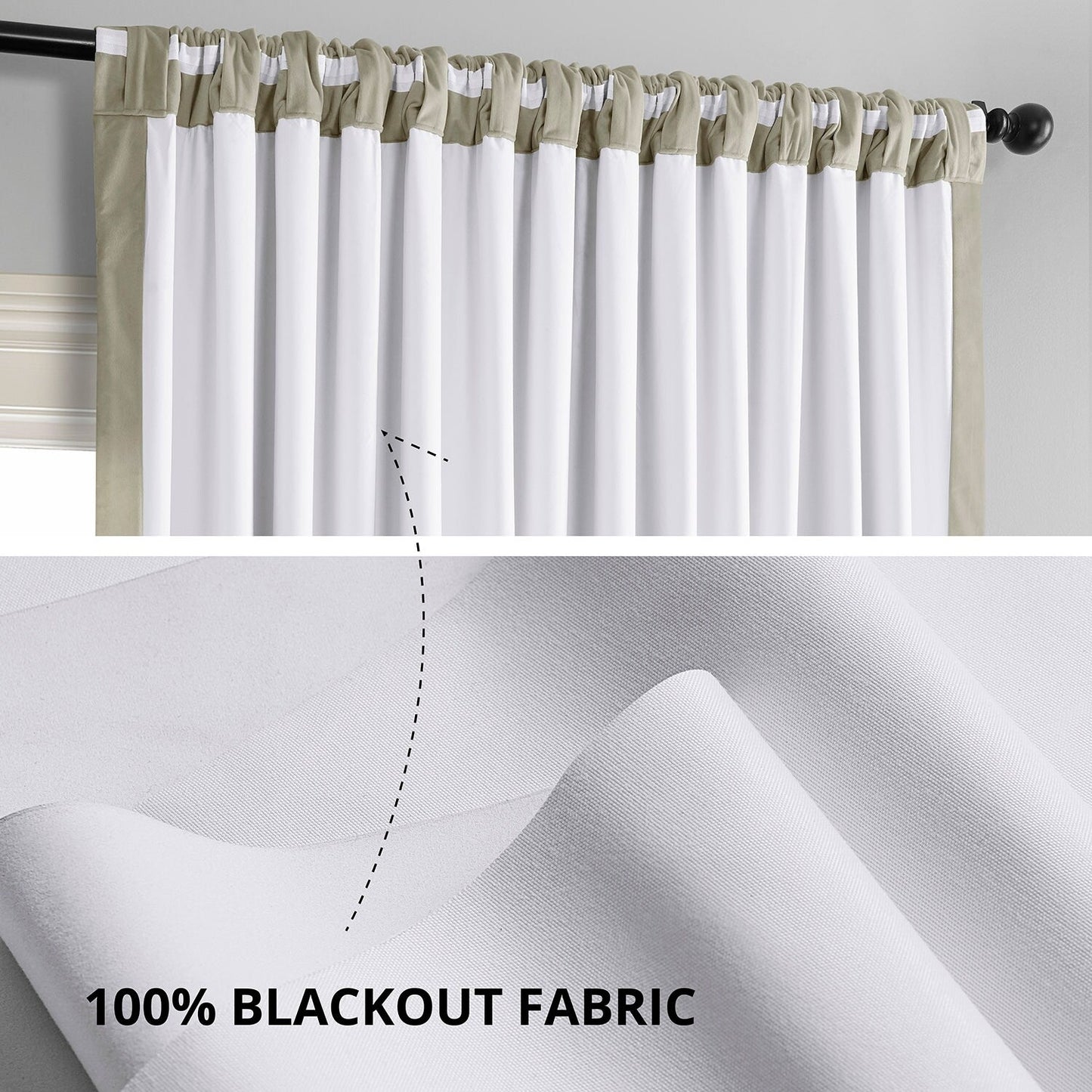 Rideaux occultants extra larges en velours Signature Exclusive Fabrics (1 panneau) - Luxueux rideaux occultants