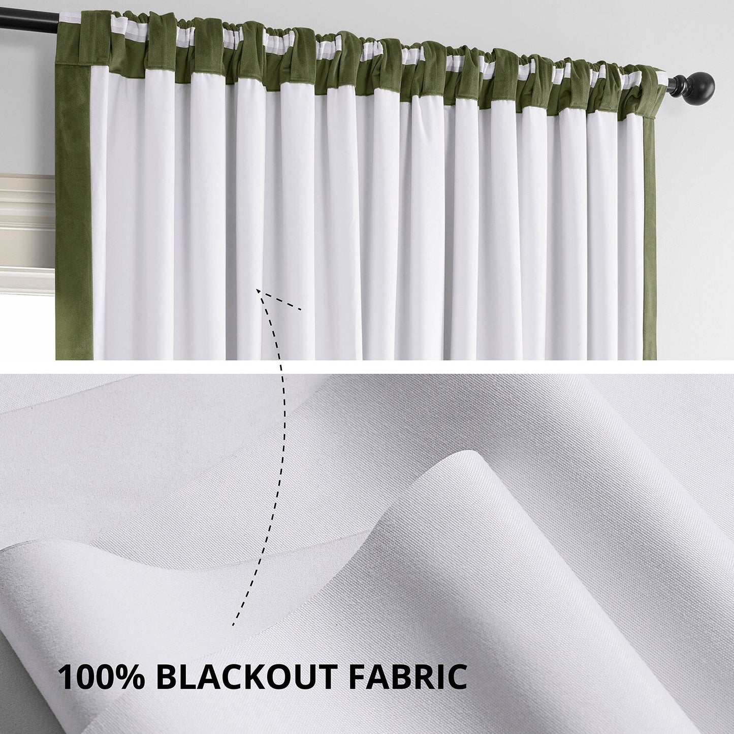 Rideaux occultants extra larges en velours Signature Exclusive Fabrics (1 panneau) - Luxueux rideaux occultants