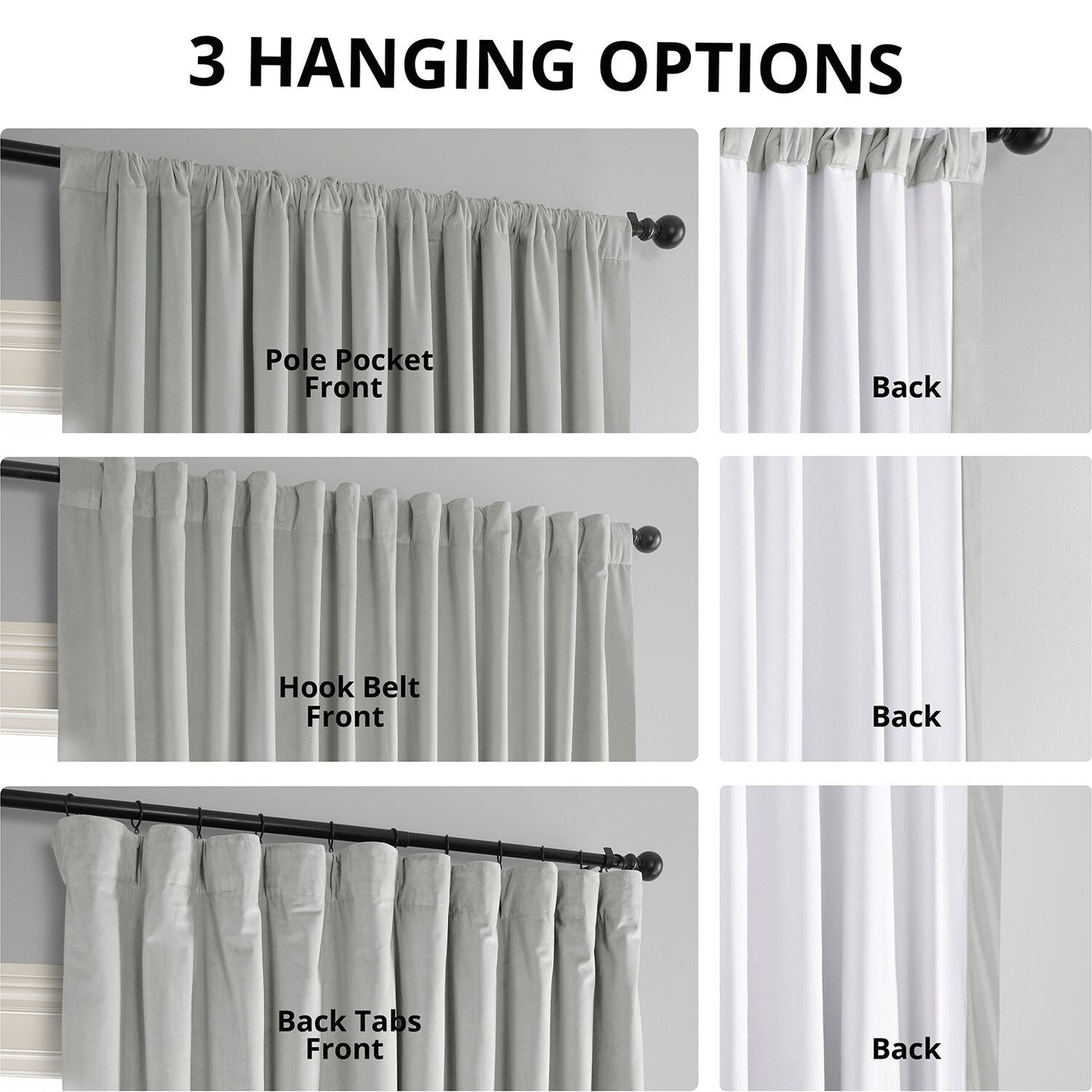 Rideaux occultants extra larges en velours Signature Exclusive Fabrics (1 panneau) - Luxueux rideaux occultants