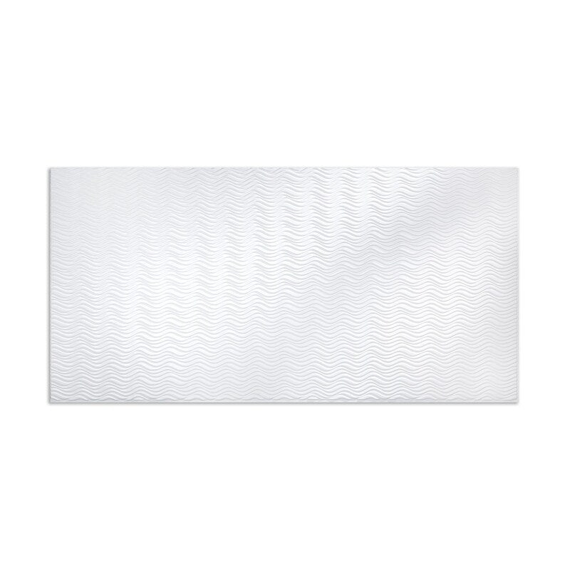 Panneau mural horizontal FASÄDE Current en PVC blanc brillant, 122 cm x 244 cm
