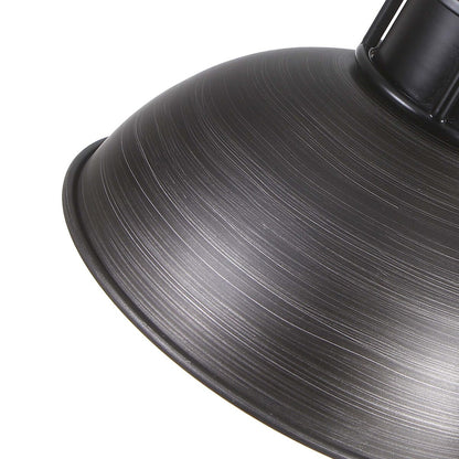 Suspension en forme de dôme de style industriel à 3 lampes, style ferme, en métal, pour îlot de cuisine linéaire, finition bronze huilé