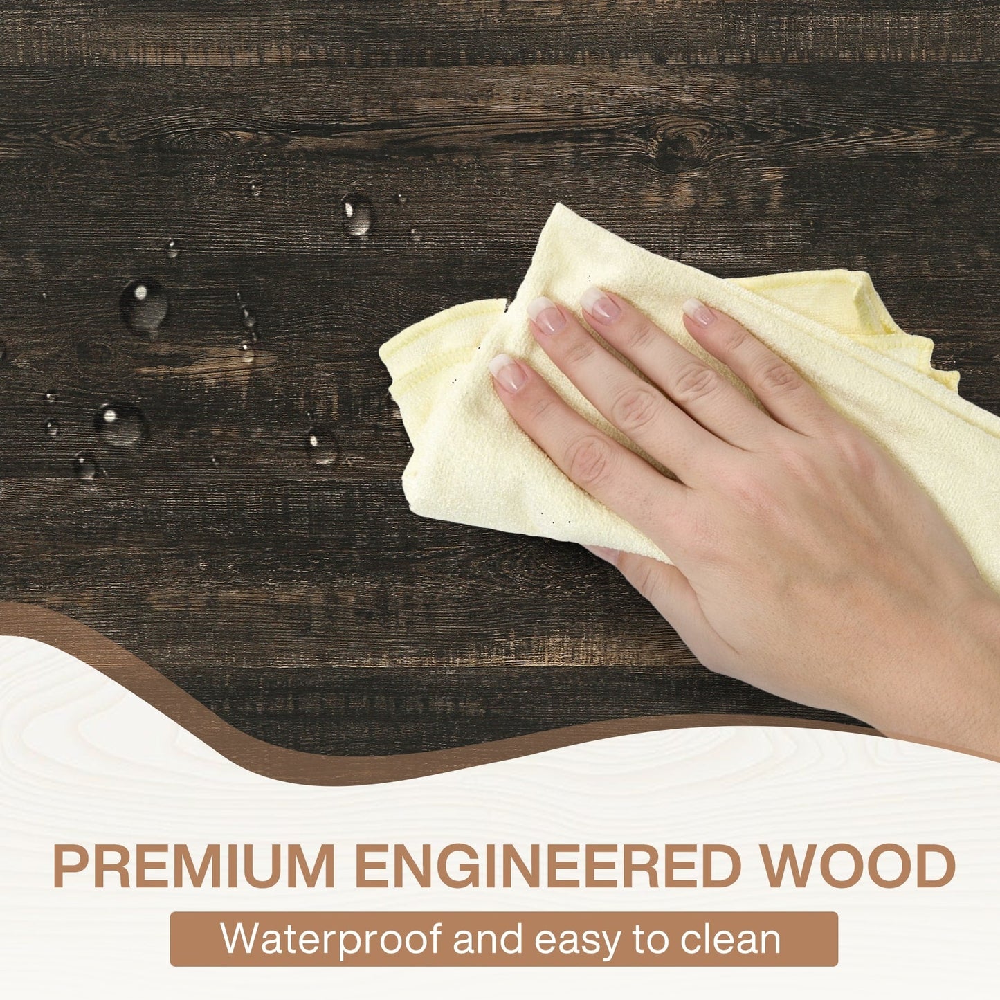 Table à manger de style ferme pour 6 personnes, table de cuisine rectangulaire en bois de 70,8 pouces