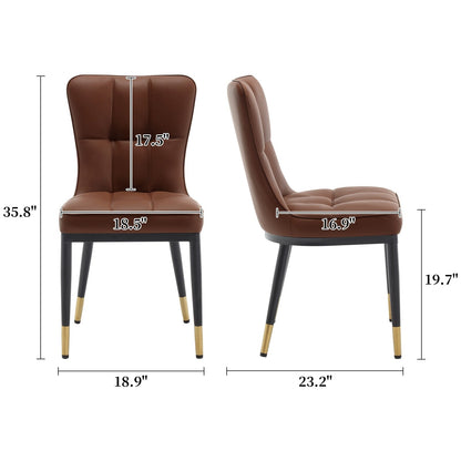 Lot de 2/4 chaises de salle à manger rembourrées en similicuir