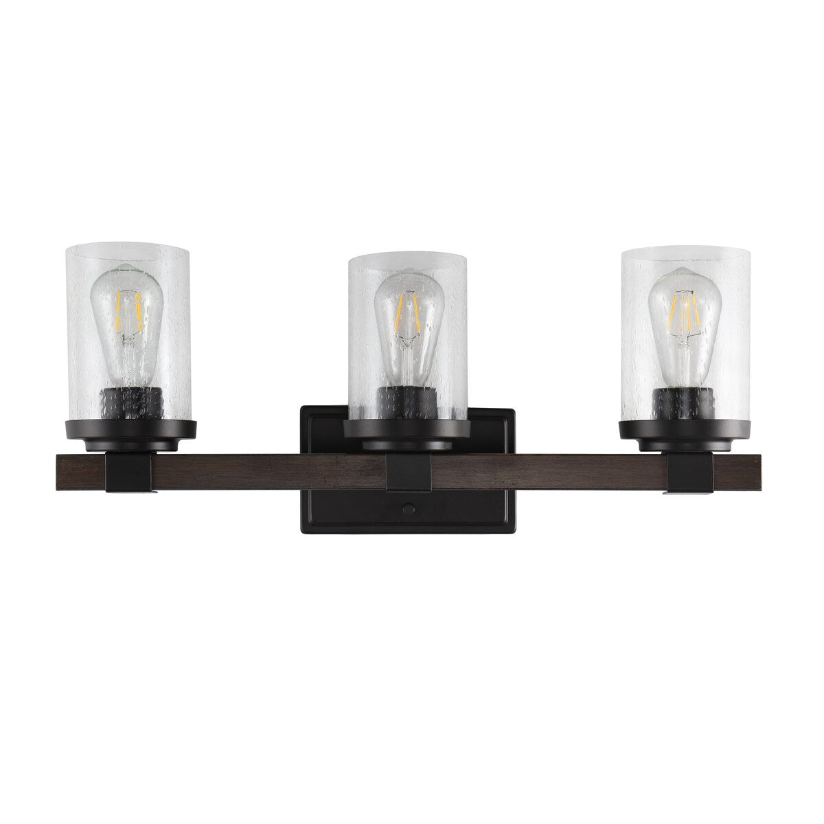 Applique murale LED style ferme rustique en fer et verre bullé, par JONATHAN Y