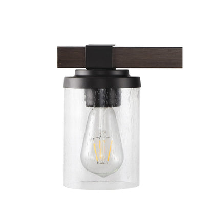 Applique murale LED style ferme rustique en fer et verre bullé, par JONATHAN Y