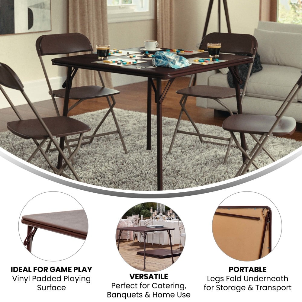 Table de cartes pliable en vinyle