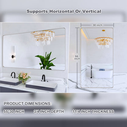 Miroir de salle de bain mural encadré