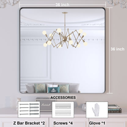 Miroir de salle de bain mural encadré