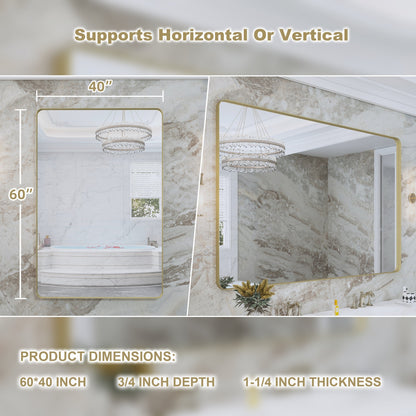 Miroir de salle de bain mural encadré