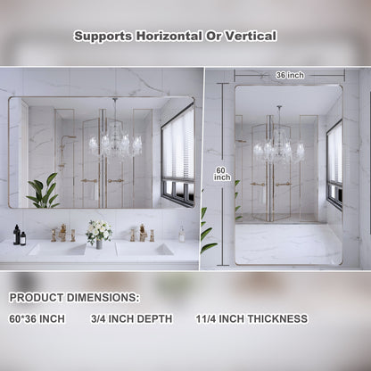 Miroir de salle de bain mural encadré