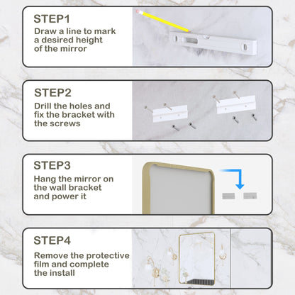 Miroir de salle de bain mural encadré