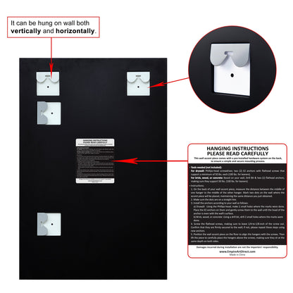 Miroir mural prismatique biseauté sans cadre - Carré/Rectangulaire - Transparent