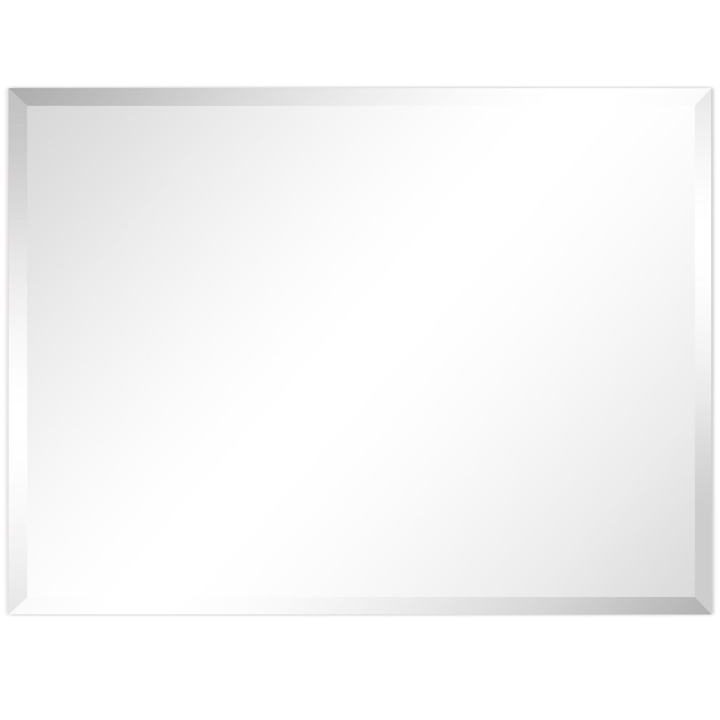 Miroir mural prismatique biseauté sans cadre - Carré/Rectangulaire - Transparent