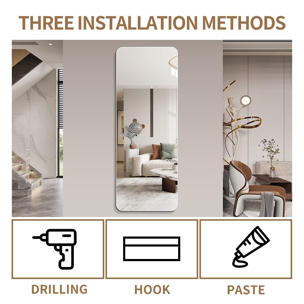 Miroir mural pleine longueur sans cadre