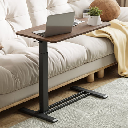 Table d'ordinateur portable mobile FunniHomi 28/32, réglable en hauteur, avec roulettes, blanc/noir, pour lit et canapé