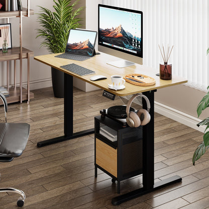 Bureau debout électrique réglable en hauteur Futzca, bureau assis-debout pour ordinateur avec panneau d'épissure