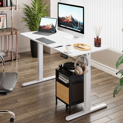 Bureau debout électrique réglable en hauteur Futzca, bureau assis-debout pour ordinateur avec panneau d'épissure