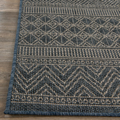 Tapis d'intérieur/extérieur géométrique bohème
