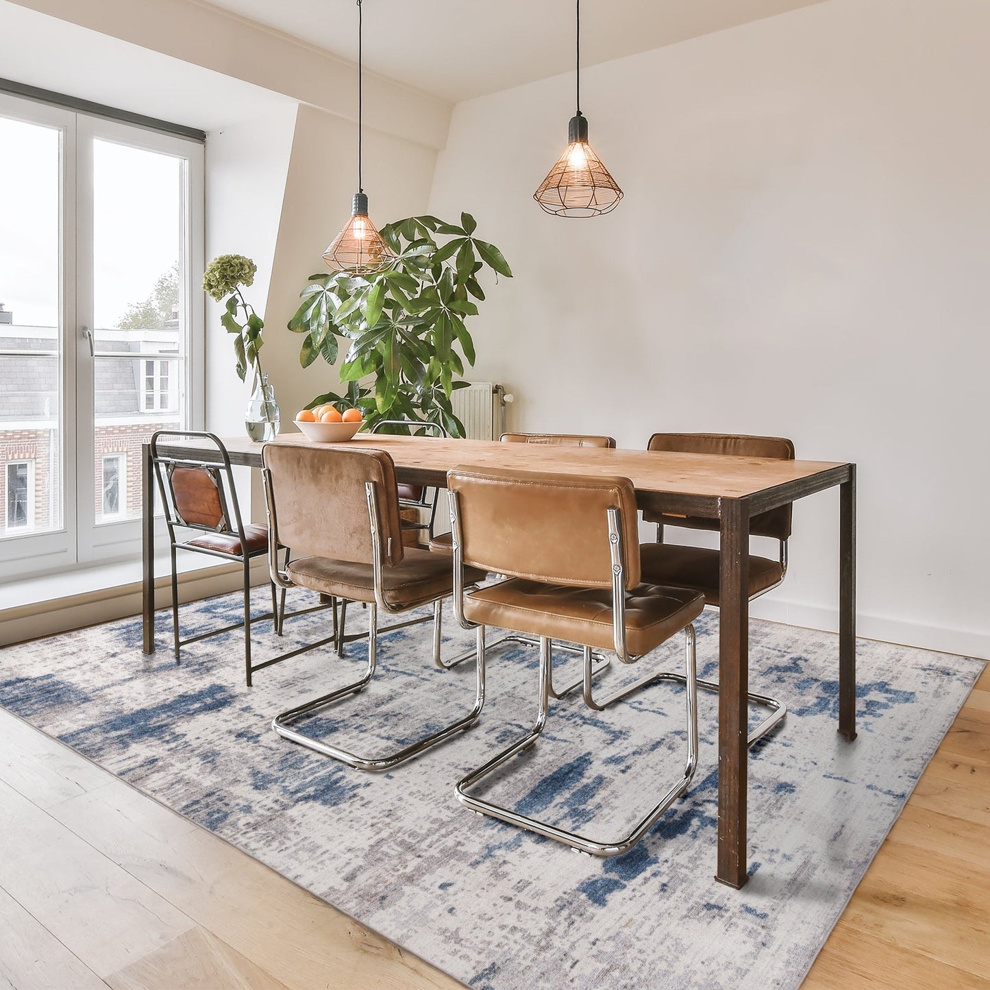 Collection de tapis Gertmenian Crystal Print, lavables, imprimés numériquement, à poils plats, en polyester antidérapant