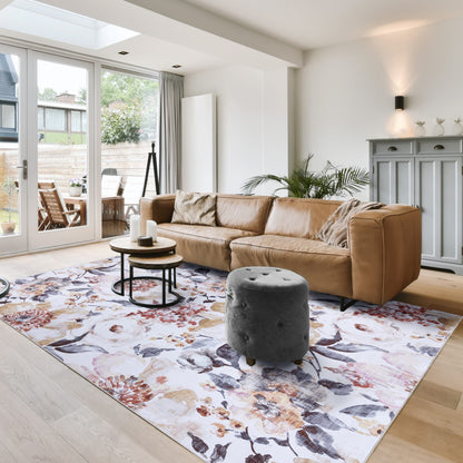 Collection de tapis Gertmenian Crystal Print, lavables, imprimés numériquement, à poils plats, en polyester antidérapant