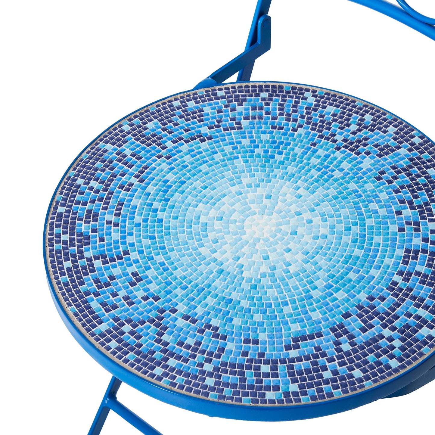 Ensemble de bistrot pliant d'extérieur en métal Glitzhome 3 pièces avec table et chaises