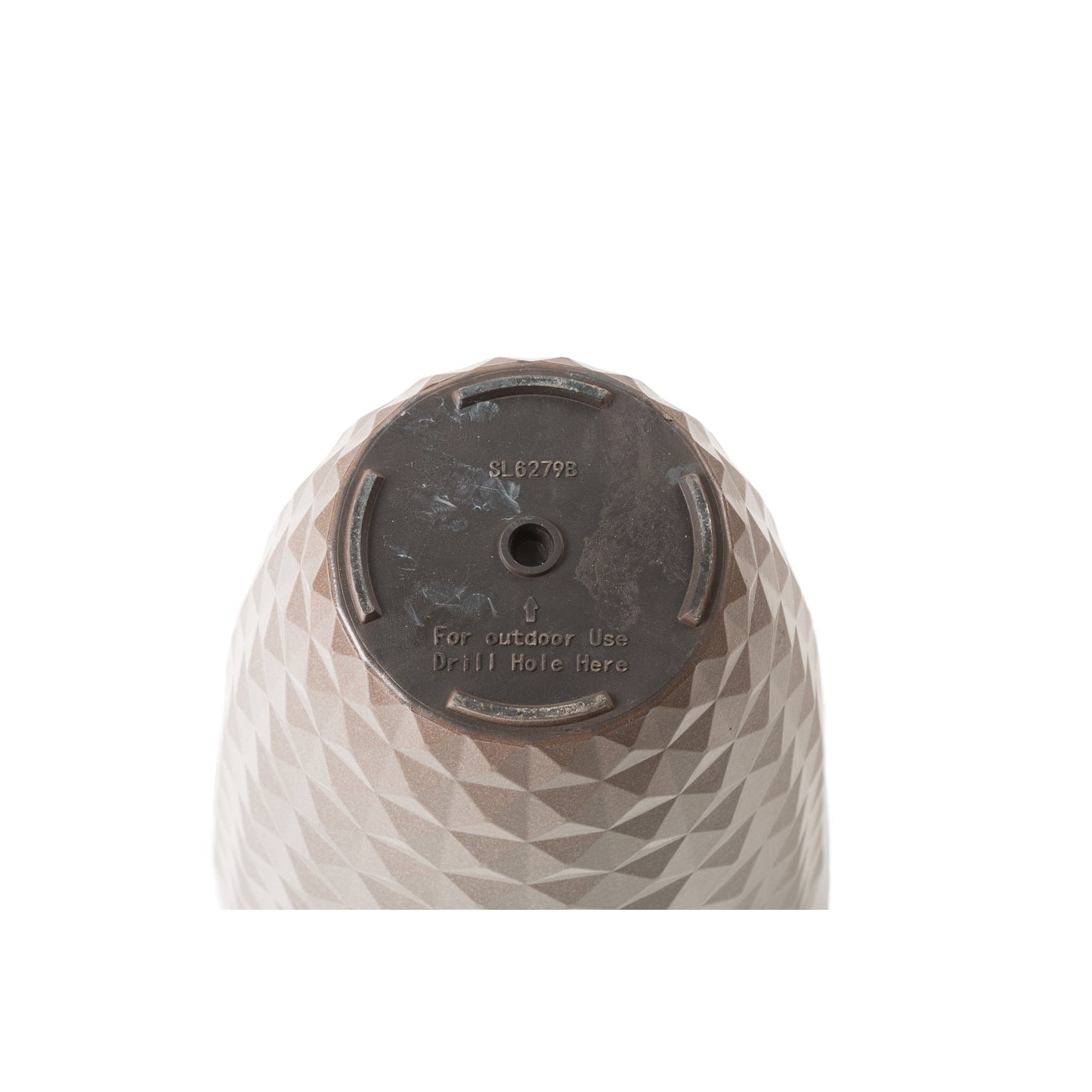 Glitzhome 19,75 H Pot de fleurs haut surdimensionné écologique en fausse céramique texturée en diamant (Ensemble de 2)