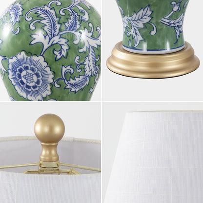 Lampe de table LED florale Grace 24, multicolore/laiton, par JONATHAN Y