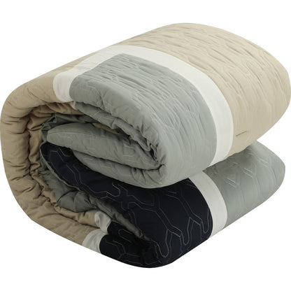 Ensemble de couette moderne à blocs de couleurs Nanshing Blake 7 pièces