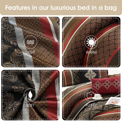 Ensemble de couette géométrique jacquard 7 pièces Nanshing Jensen