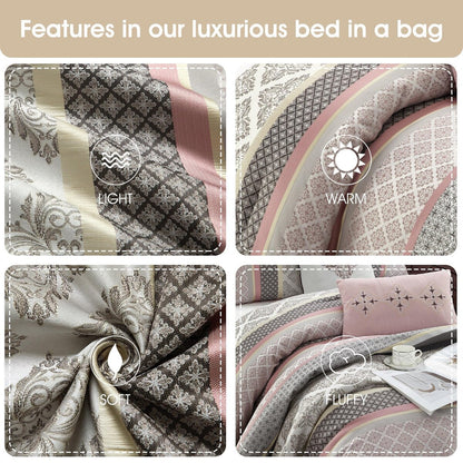 Ensemble de couette géométrique jacquard 7 pièces Nanshing Jensen